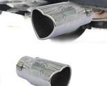 Silver Heart Shaped Stainless Steel Exhaust Pipe Muffler Tip Trim Staight - $23.99+