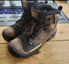 KEEN Utility Men&#39;s Troy 6” Kbf Composite Toe Waterproof Work Boots, 10.5EE - £190.54 GBP