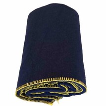 Fairbault Wool Blanket Navy w/Gold Blanket Stitch 68x85 VTG US Naval Aca... - $49.99