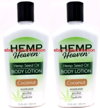 LOT 2x HEMP Heaven COCONUT Hemp Seed Oil Body Lotion Moisturize &amp; Hydrat... - $442.33 MXN