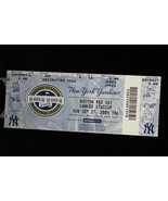 New York Yankees vs Boston Red Sox MLB Ticket w Stub 09/27/2009 Inaugural - £9.08 GBP