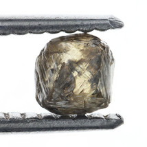 Octahedron 0.88 carat Natural Loose light brown5.34X4.90X3.95MM Rough Diamond - $23.56