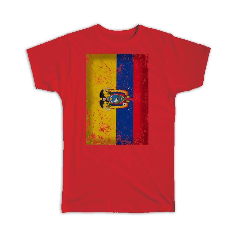 Ecuador : Gift T-Shirt Flag Retro Artistic Ecuadorian Expat Country Item image 3