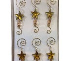 Old World Christmas Set of 6 Gold Star Decorative Ornament Hangers boxed... - £6.53 GBP