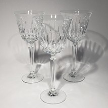 Set of 3 Mikasa Park Avenue Crystal 8 3/8&quot; Water Glasses Goblet Disconti... - $26.95