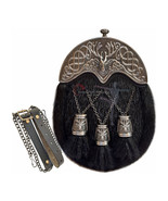 Scottish Kilt Seal Skin Full Dress Sporran Stag Cantel Sporran Antique U... - €110,87 EUR