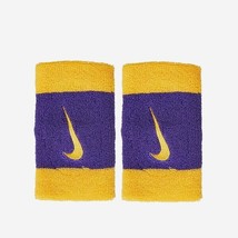 Nike Swoosh Wristband Double Wide L Tennis Sports Wrist Band 2pcs NWT AC... - $33.90