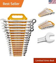 16 Piece Ratcheting Combination Wrench Set with Tray | Metric | - $163.34