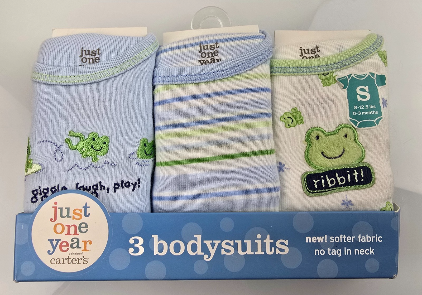 Baby Boy Clothes Just One Year Carters Frog Bodysuits Vintage Y2K Set Lo... - $24.74