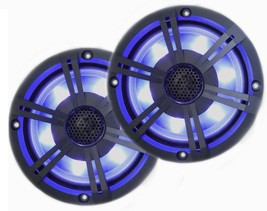 PQN Audio 120W Bluetooth Waterproof 6.5&quot; Marine Speakers W/ LED Lighting... - £205.29 GBP
