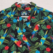 Good Vibes mens shirt Sz large Life Is A Beach Hawaiian Parrot Tropical - £16.41 GBP