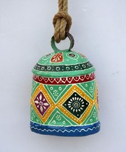 Vintage Swiss Cow Bell Metal Decorative Emboss Hand Painted Farm Animal BELL516 - £58.25 GBP
