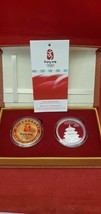2008 Beijing Olympics Official License Gold And Silver Commemorative Coi... - $225.87
