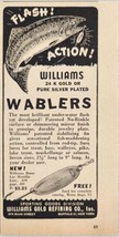 1949 Print Ad Williams 24 K Gold &amp; Silver Wablers Fishing Lures Buffalo,New York - £8.93 GBP
