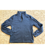 Banana Republic Sweater Mens Medium Blue 1/4 Zip Pullover Long Sleeve Kn... - $18.69