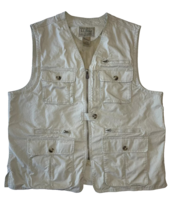 NWT LL Bean Vest Mens Large Beige Full Zip Hunting Fishing Utility Pocke... - £27.39 GBP