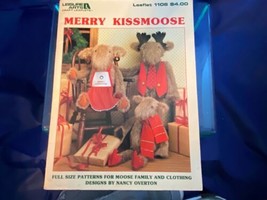 MERRY KISSMOOSE Christmas Sewing Pattern Book by Leisure Arts #1106 Un-Used - £6.32 GBP