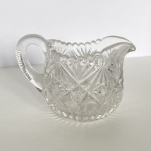 Scalloped Edge Early American Pressed Clear Glass Creamer READ - £14.18 GBP