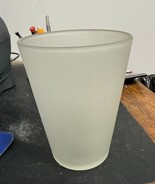 PARTS ONLY Replacement Frosted Glass Light Cover 4-1/2&quot; x 6&quot; Pot Shaped - $32.81 CAD