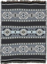 Southwest Native American Inspired Rimrock Slate Blanket Xl - Gift Tapestry - £101.53 GBP
