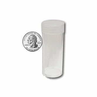Round Quarter Coin Tubes Storage 24mm by BCW by BCW