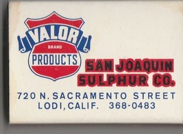 Vtg Strike on Match Box with local ad &amp; sticks ~ San Joaquin Sulphur Co. - $131.75 MXN