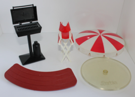 Vtg 1984 Meritus Barbie Style Hot Tub Patio Set Parts BBQ, Directors Cha... - $14.99