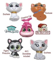 Disney lot of 5 Doorables Cats Figaro, Toulouse, Cheshire Cat &amp; 2 Duchess - $19.95