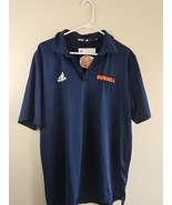 Bucknell Bison NCAA Adidas Athlete Polo, Navy, Men&#39;s L - $23.74