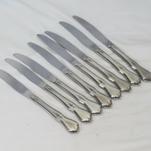 Oneida Morning Blossom Dinner Knives Profile 9&quot; Burnished Lot of 8 - $45.07