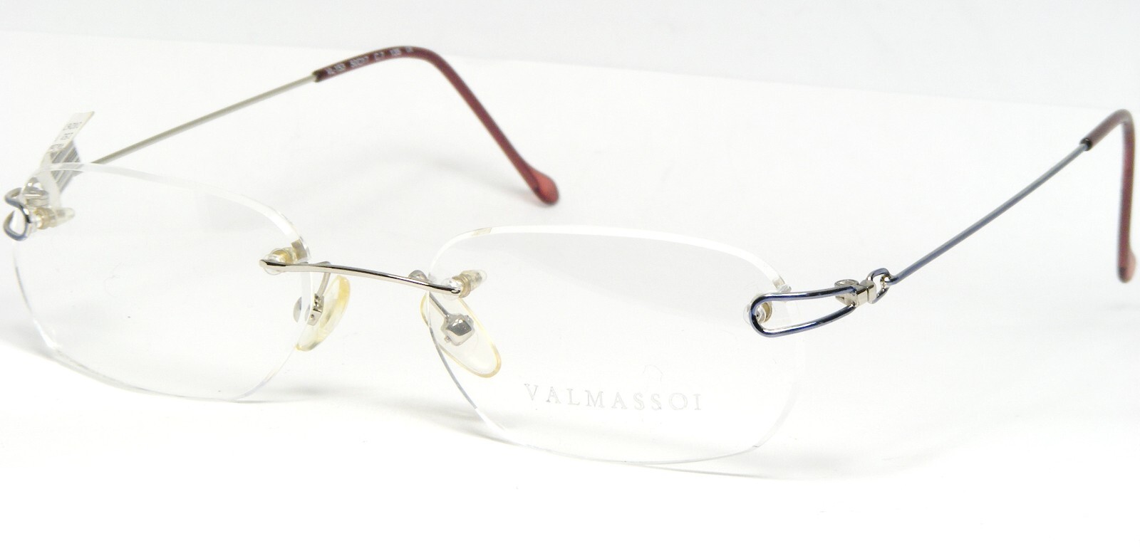 Lunettes Vintage GIORGIO VALMASSOI VL-153 7 Argent/Bleu Rares 50-17-135mm - $76.23