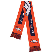 Denver Broncos NFL Knit Scarf BIG LOGO Double Sided New Style - £12.39 GBP