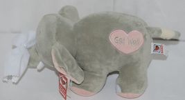 GANZ Brand H13402 Grey Pink Color Get Well Ellie Elephant With Tissue image 5