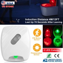 Toilet Night Bright Light LED Motion Activated Sensor Bathroom Bowl Lamp 2 Color - £17.29 GBP