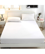 Fitted Sheet Queen Size - 1 Single White Fitted Bottom Sheet Only - 100%... - £25.85 GBP