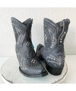 Lane COSSETTE Womens Black Cowboy Bootie 7.5 Western Cowgirl Short Ankle... - $412.14 CAD