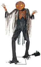 Halloween Animated Scarecrow Jack O&#39; Lantern &amp; Fog Machine Haunted Light... - £282.66 GBP