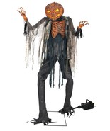 Halloween Animated Scarecrow Jack O&#39; Lantern &amp; Fog Machine Haunted Light... - £283.48 GBP