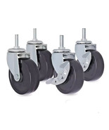 Pack of 4 Heavy Duty 3&quot; Wire Shelving Casters Roller Safety Brake Shelvi... - $32.46 CAD