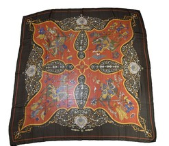 Hermes Chal Poesie Persane 140CM Chifón Seda Muselina Persia 56&quot; Bufanda - £647.47 GBP