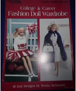 Leisure Arts Leaflet Knit College &amp; Career Fashion Barbie Type Doll Ward... - $12.24 CAD