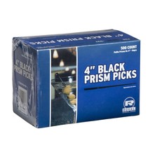 500/Box 4&#39;&#39; Black Prism Picks - £12.82 GBP