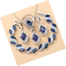 925 Sterling Silver Wedding Accessories Women Bridal Jewelry - £67.23 GBP