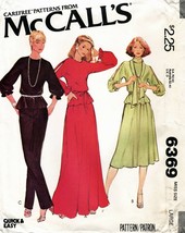 Misses' Blouse, Pants & Skirt Vintage 1978 Mc Call's Pattern 6369 Size Lg Uncut - $12.00