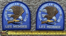 NAHC North American Hunting Club Life Member Patch- Bald Eagle w/ Rifle Lot of 2 - £7.97 GBP