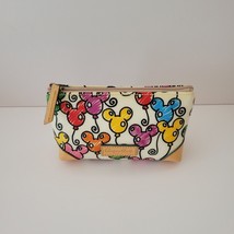 Dooney &amp; Bourke Disney Parks 10th Anniversary Mickey Balloons Cosmetic Bag White - £41.42 GBP