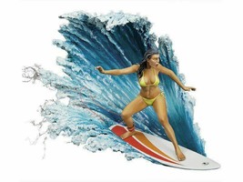 1/32 54mm Resin Model Kit Summer Beautiful Girl Point Break Wave Unpainted - £25.97 GBP