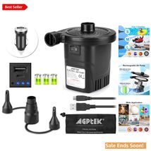 Electric Air Pump Quick-Fill Inflator &amp; Deflator - 4000mAh Battery, 3 No... - $52.42