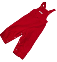 Vintage Healthtex Red Corduroy Overalls Jumper Snap Legs Boys Girls Unisex 24 mo - £15.81 GBP