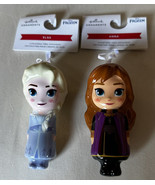 2022 Disney Princess Frozen ELSA &amp; ANNA Hallmark Decoupage Christmas Orn... - £23.59 GBP
